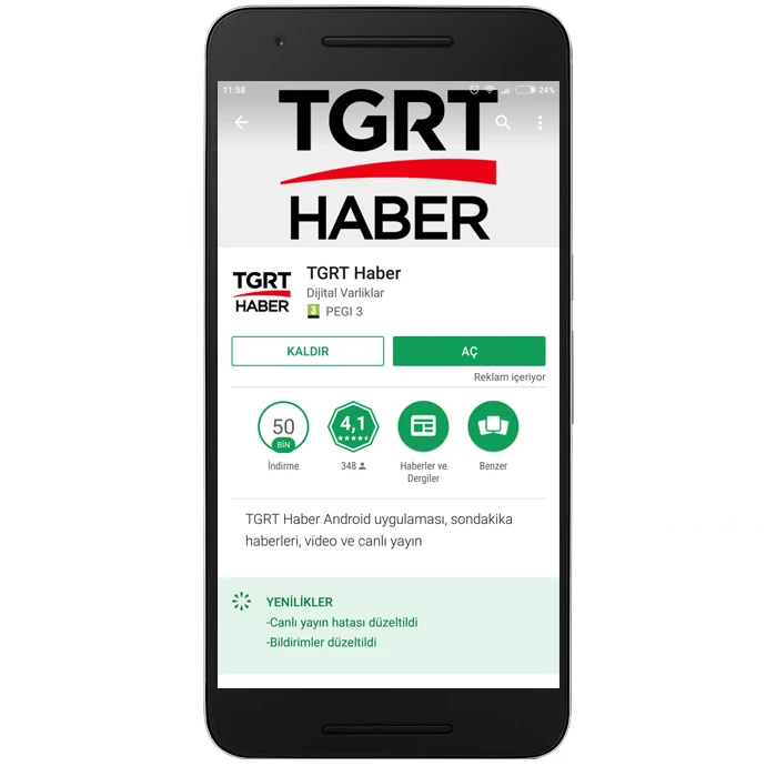 En güncel haberler için ‘TGRT Haber' uygulamasını indirin